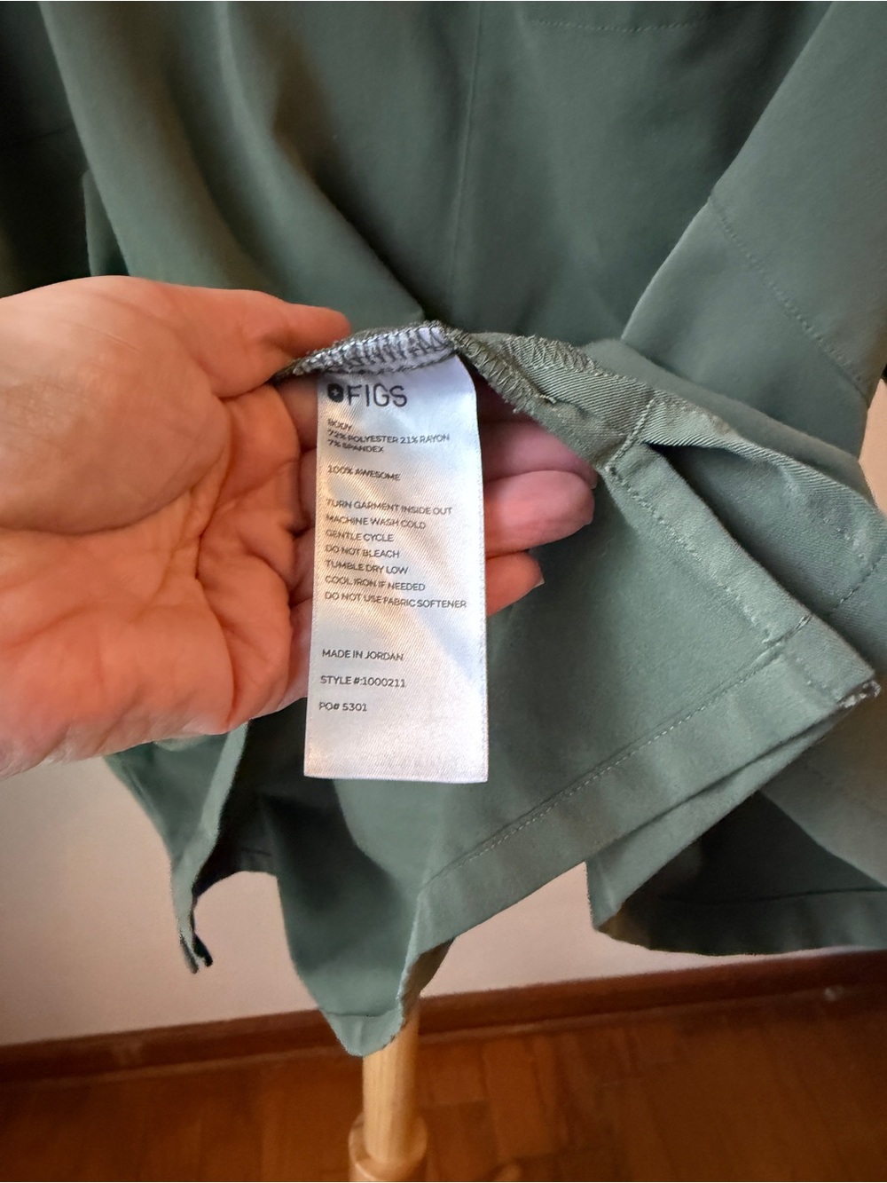 Figs Technical Collection Catarina Scrub Top V Neck Olive Green Size 3XL - Picture 6 of 6